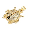 Brass Micro Pave Cubic Zirconia Pendants KK-A260-07B-G-2