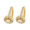 Rack Plating Brass Micro Pave Clear Cubic Zirconia Dangle Earring EJEW-C102-36G-1