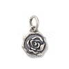 925 Sterling Silver Flower Charms with Jump Rings and 925 Stamp LS-STER-M021-02AS-02-1