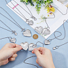 9Pcs 3 Styles 304 Stainless Steel Textured Cable Chain Necklaces NJEW-HS00004-3