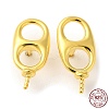 925 Sterling Silver Stud Earring Findings STER-M114-15G-1