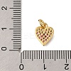 Rack Plating Brass Micro Pave Cubic Zirconia Pendants ZIRC-F142-14A-G-3