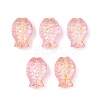 Electroplate and Golden Metal Enlaced Glass Beads EGLA-T029-01E-1