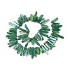 Spray Painted Electroplate Natural Quartz Crystal Points Beads Strands G-Q610-02E-2