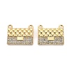 Rack Plating Alloy Pendants with Rhinestone PALLOY-Q005-01G-1