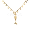 304 Stainless Steel Fish Pendant Necklaces for Women NJEW-F362-01G-2
