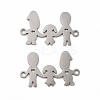 Non-Tarnish 201 Stainless Steel Connector Charms STAS-K251-095P-1