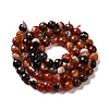 Natural Striped Agate/Banded Agate Beads Strands G-A246-8mm-12-6