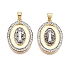 Brass Micro Pave Cubic Zirconia Pendants KK-T070-24G-1