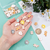 40Pcs 10 Style Light Gold Plated Alloy Enamel Pendants ENAM-FH0001-24-3