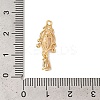 Brass Micro Pave Clear Cubic Zirconia Pendants KK-M294-25G-3
