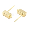 Brass Stud Earrings Findings EJEW-B063-07G-2