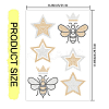 Star Crown Bees Glass Hotfix Rhinestone DIY-WH0303-288-2