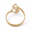 Ion Plating(IP) 201 Stainless Steel Heart & Dog Paw Prints Adjustable Ring for Women RJEW-K238-09G-2