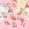 10Pcs 5 Styles Alloy with Plastic Scarf Buckle Ring AJEW-CJ0001-35-6