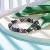Natural Lava Rock & Synthetic Hematite & Ocean White Jade(Dyed) Round Beaded Stretch Bracelet BJEW-JB07972-01-2