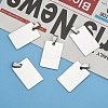 Non-Tarnish 201 Stainless Steel Rectangle Mirror Polished Finish Stamping Blank Tag Pendants X-STAS-S030-01-6