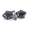 Natural Black Stone Pendants G-Q172-09P-02-2