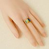 304 Stainless Steel with Natural Shell Cuff Open Rings for Women US1976-4-2