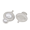 304 Stainless Steel & ABS Plastic Imitation Pearl Pendants STAS-Z166-15P-2