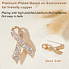 2Pcs Awareness Ribbon Alloy Rhinestone Brooches for for Backpack Clothes JEWB-FH0002-19G-5