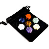 7 Chakras Theme Natural Quartz Crystal & Green Aventurine & Calcite & Red Jasper & Tiger Eye & Yellow Jade & Amethyst Healing Stones G-PW0007-126I-1