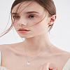 1Pc Stainless Steel Letter Rectangle Pendant Necklaces NJEW-LP0001-34H-P-4