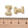 Rack Plating Brass Micro Pave Cubic Zirconia Slide Charms KK-C084-34G-I-3