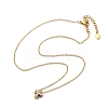 304 Stainless Steel Crystal Rhinestone Pendant Cable Chain Necklaces for Women NJEW-C062-01D-G-4