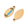 304 Stainless Steel Enamel Pendants STAS-Z190-07G-02-2