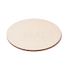 Flat Round Wood Cabochons with Month WOOD-XCP0001-43-4