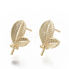 Brass Stud Earring Findings KK-T050-59G-NF-1