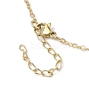 Apple Brass Micro Pave Cubic Zirconia with Natural Agate(Dyed) Pendants Necklaces NJEW-TA00154-5