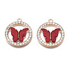 Alloy Rhinestone Pendants X1-PALLOY-S183-001E-RS-2