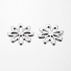 Tarnish Resistant Original Color Flower 201 Stainless Steel Pendants X-STAS-C014-1-2