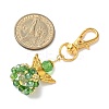 Angel Glass & Alloy Pendant Decorations HJEW-MZ00360-10-3