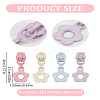 4Pcs 4 Colors Alloy Zipper Sliders FIND-LP0007-57-2