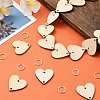 50Pcs Undyed Wood Connector Charms WOOD-FS0001-12A-7