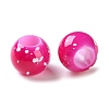 Spray Painted ABS Plastic European Beads KY-G033-01B-10-2