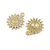 Brass Micro Pave Cubic Zirconia Pendants KK-I358-063G-J-2