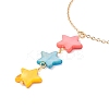 Natural Shell Star Pendant Necklace with 304 Stainless Steel Chains for Women NJEW-C016-11G-3