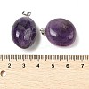 Natural Amethyst Pendants G-A249-04A-02P-3