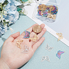 48Pcs 3 Colors Ion Plating(IP) 304 Stainless Steel Filigree Pendants STAS-HY0001-35-3