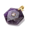 Natural Amethyst Faceted Pendants G-B188-03G-05-2