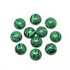 Synthetic Malachite Cabochons G-R416-6mm-38-1