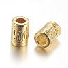 Golden Alloy Column Beads K08WS012-1