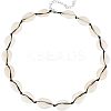 Natural Cowrie Shell Beaded Necklace for Women NJEW-UN0001-40-1