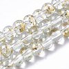 Transparent Spray Painted Glass Bead Strands GLAA-N035-03A-B09-1