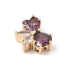 Brass Micro Pave Cubic Zirconia Pendants KK-K297-25G-3