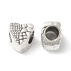 Rack Plating Alloy European Beads PALLOY-S189-05P-1